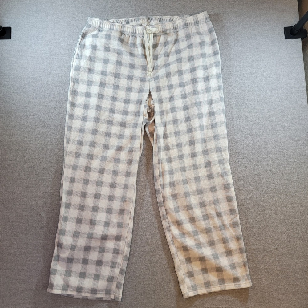 Charter Club Pajama Pants Womens XL Grey Excellent Fleece Drawstring